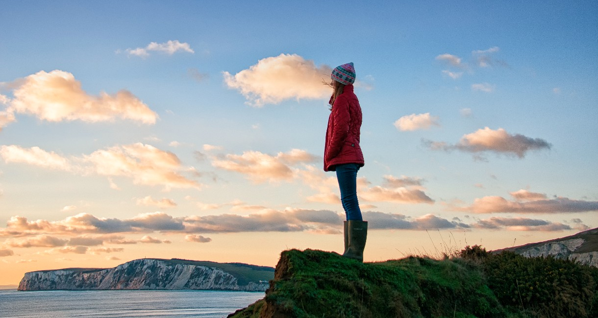 Lady looking out to sea